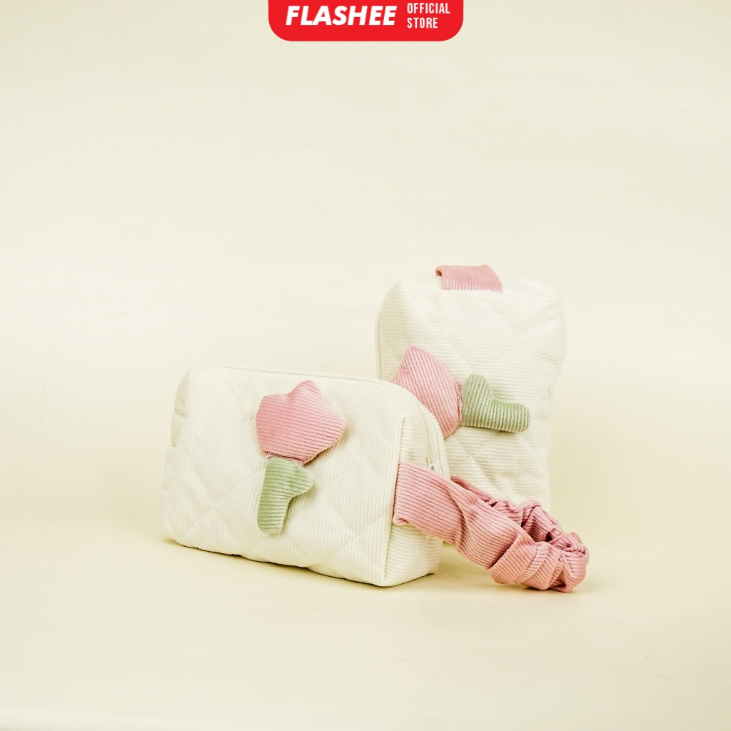 Flashee Tempat Pensil Pulpen Edith Pencil Bag Aesthetic Tas Kosmetik Lucu Pouch Bag Kotak Pensil