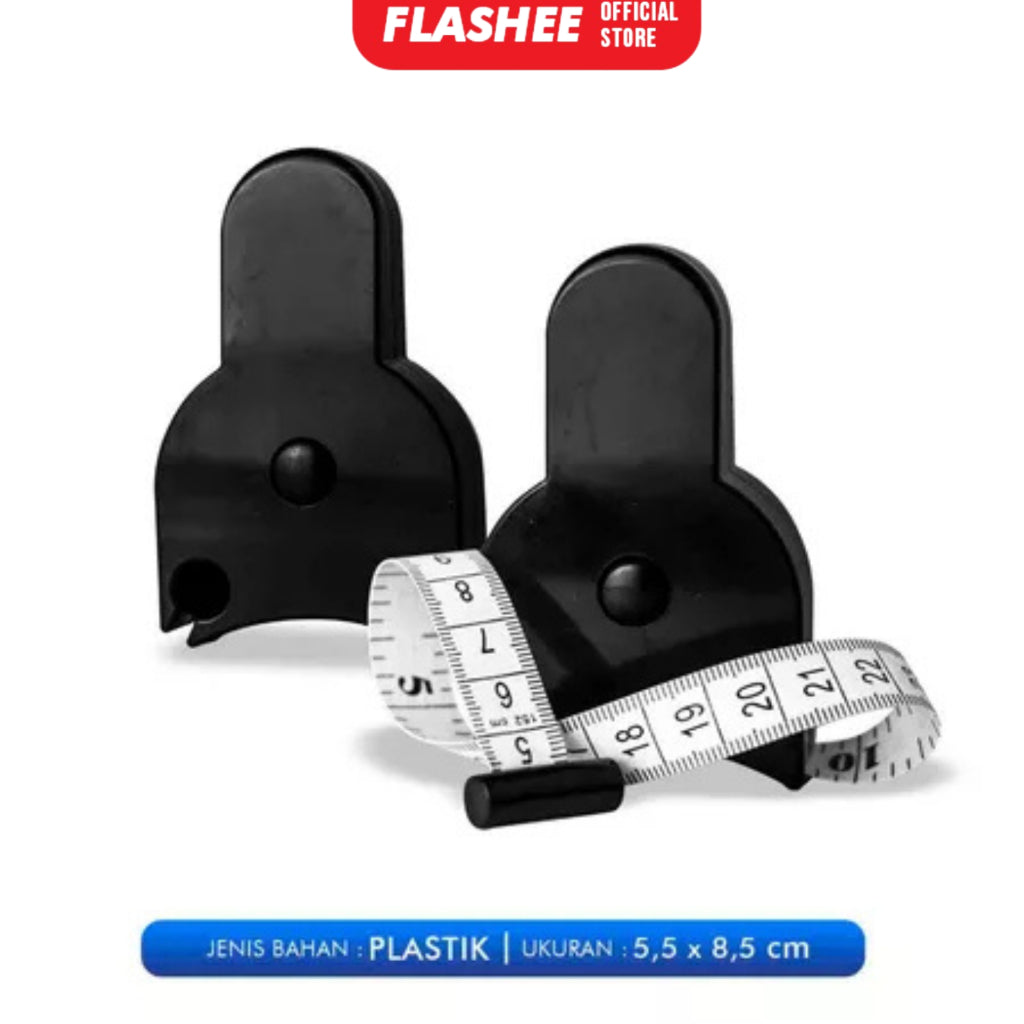 Flashee Meteran Badan 150cm Pita Ukur Badan Gulung Otomatis Meteran Serbaguna