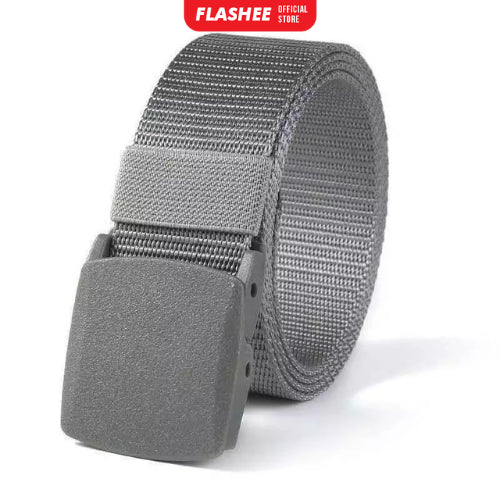 Flashee Ikat Pinggang Tactical Nylon Kanvas Gesper Tactical Army Anti Metal Detector