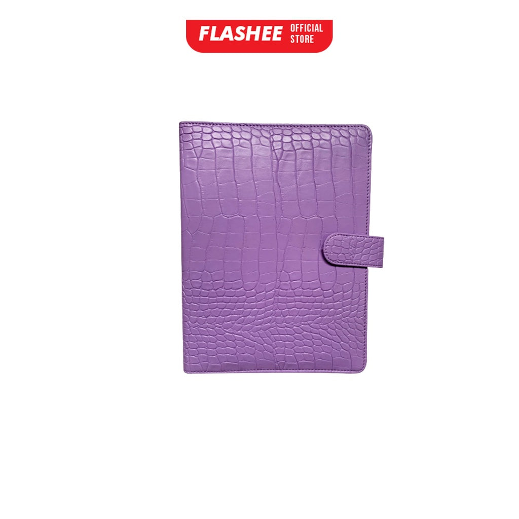 Flashee Binder Polos Phoebe A6 Eksklusif Croco A6 6 Ring Agenda A6 Croco 6 Ring Binder A6 Organizer