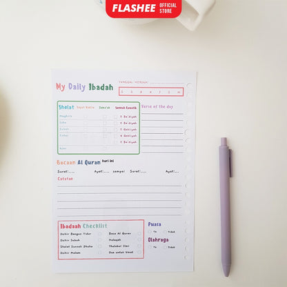 Daily Ibadah Tracker Untuk Muslim Sholat Tracker Catatan Ibadah Notes Ramadhan Planner
