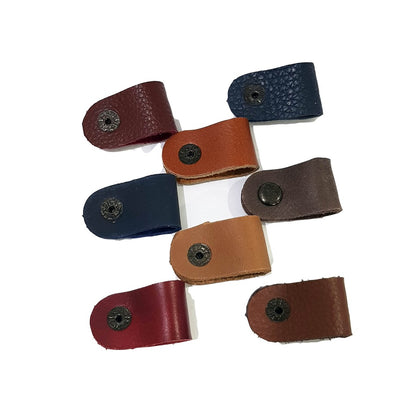 Flashee Klip Kabel Kulit Asli Leather Cable Clip Leather Cable Organizer Berkualitas Termurah