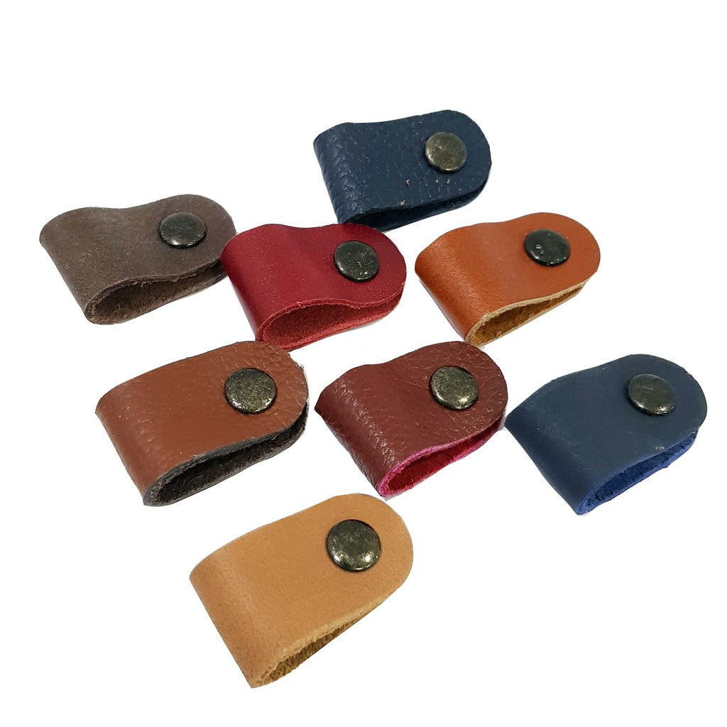 Flashee Klip Kabel Kulit Asli Leather Cable Clip Leather Cable Organizer Berkualitas Termurah
