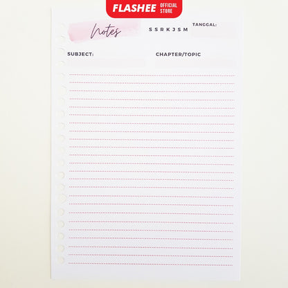 Flashee Loose Leaf Study Planner Rencana Studi Student Planner A5 B5 Isi Binder Studi A5 B5 Study Planner A5 B5