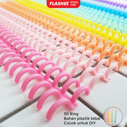 Flashee Ring Binder DIY Spiral Binder Strip Loose Leaf Binding Strip