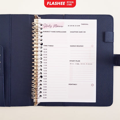 Flashee Loose Leaf Study Planner Rencana Studi Student Planner A5 B5 Isi Binder Studi A5 B5 Study Planner A5 B5