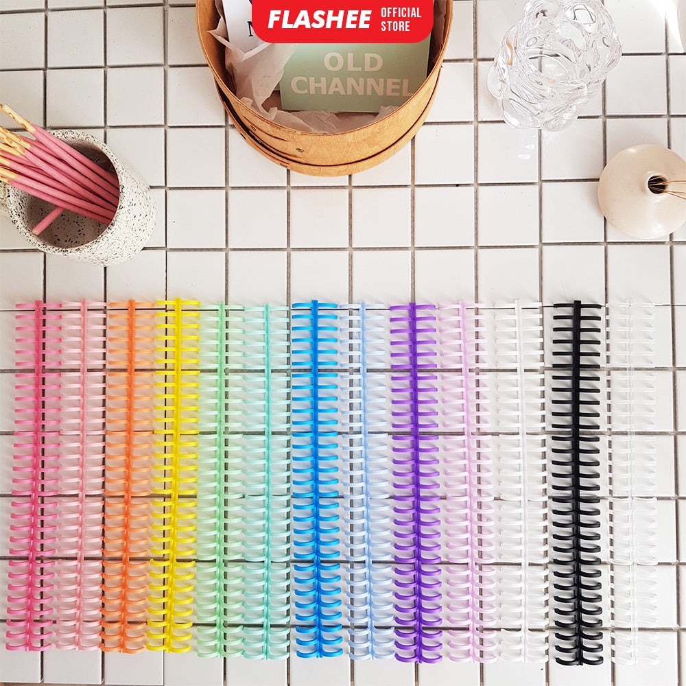 Flashee Ring Binder DIY Spiral Binder Strip Loose Leaf Binding Strip