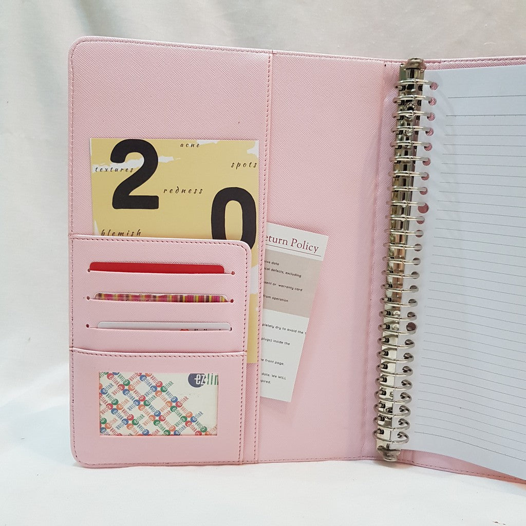 Flashee Binder Polos Warna Pink Muda Ukuran B5 Ring 26 Eksklusif Binder Sekolah Isi Ulang COD