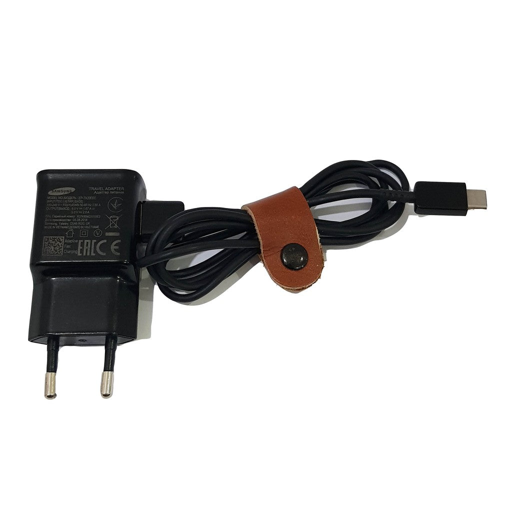 Flashee Klip Kabel Kulit Asli Leather Cable Clip Leather Cable Organizer Berkualitas Termurah