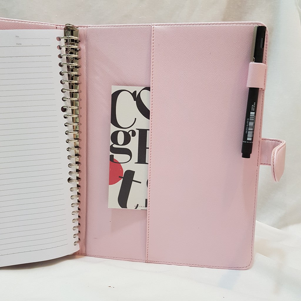 Flashee Binder Polos Warna Pink Muda Ukuran B5 Ring 26 Eksklusif Binder Sekolah Isi Ulang COD