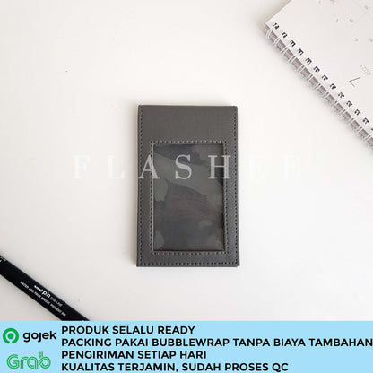 Flashee Name Tag Magnet Dua Sisi ID Card Holder Magnet Jepit Aspen Lanyard Magnet Saku Tanpa Tali