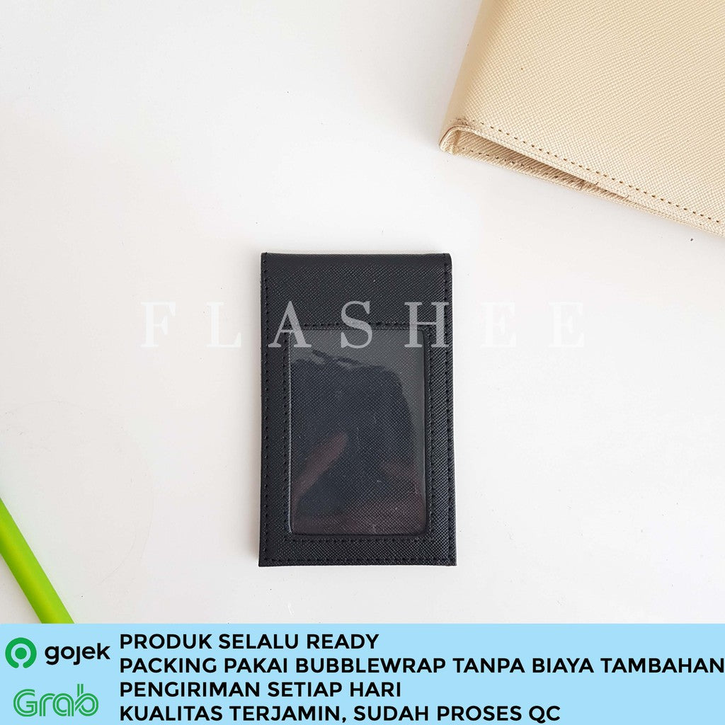 Flashee Name Tag Magnet Dua Sisi ID Card Holder Magnet Jepit Aspen Lanyard Magnet Saku Tanpa Tali