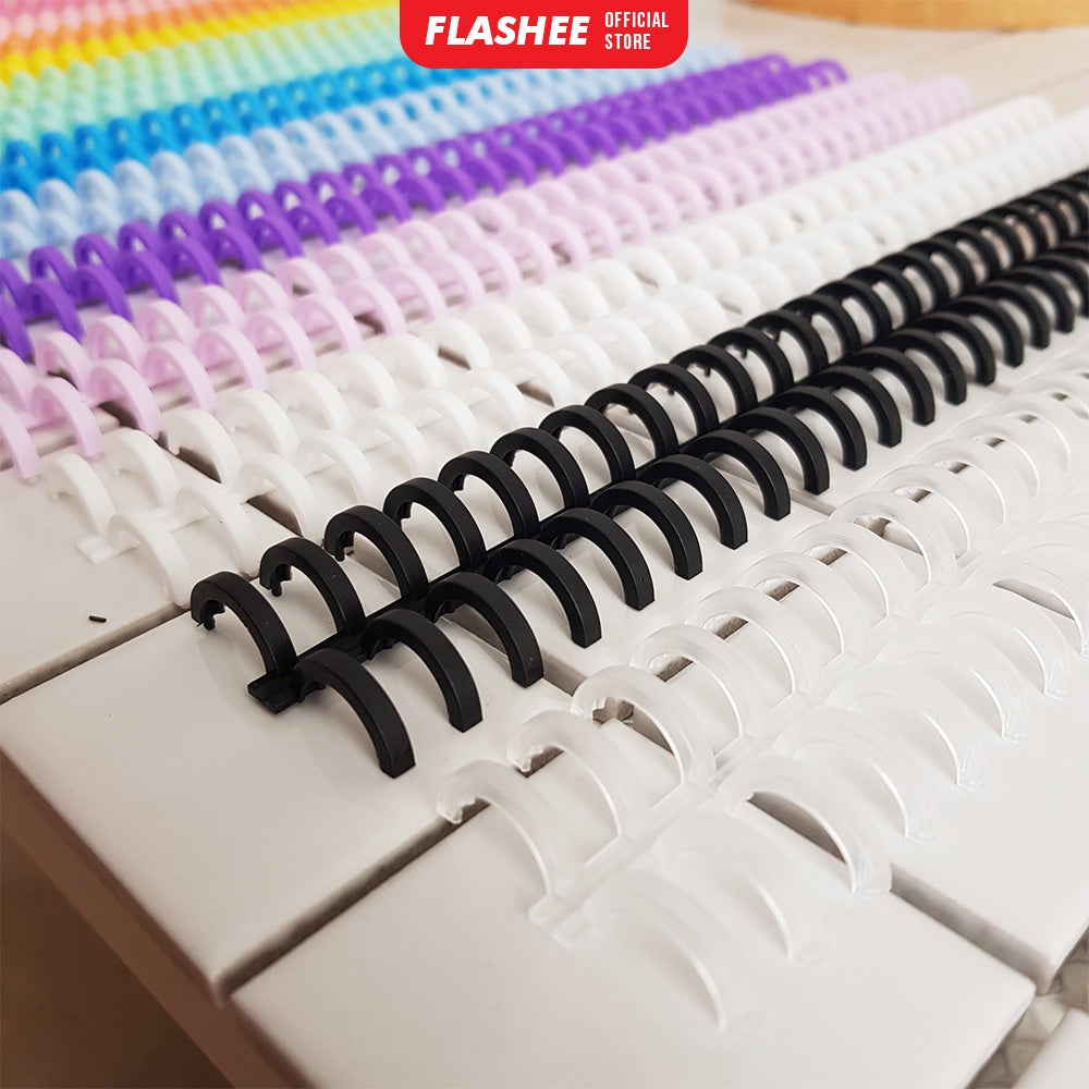 Flashee Ring Binder DIY Spiral Binder Strip Loose Leaf Binding Strip