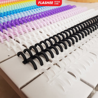 Flashee Ring Binder DIY Spiral Binder Strip Loose Leaf Binding Strip