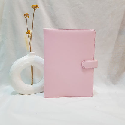 Flashee Binder Polos Warna Pink Muda Ukuran B5 Ring 26 Eksklusif Binder Sekolah Isi Ulang COD