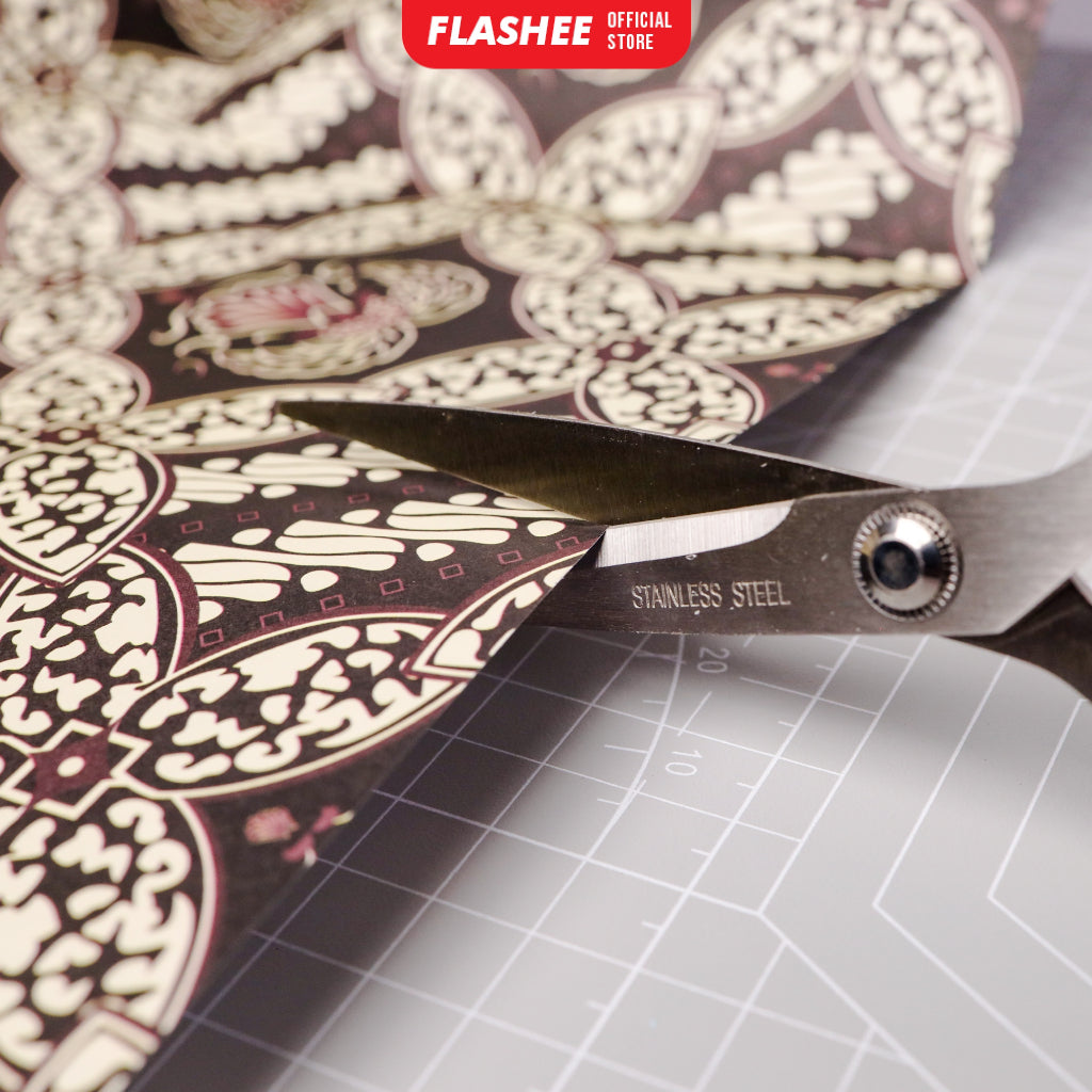 Flashee Gunting Transparan Aesthetic 3 Ukuran Gunting Dagang Tahan Karat Gunting Stainless Steel