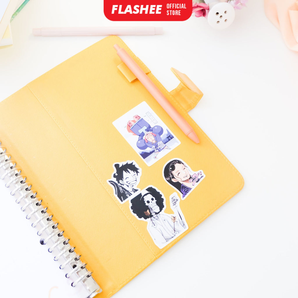 Flashee Stiker Anime One Piece Naruto Haikyu Stiker Karakter Set AOT Kimetsu No Yaiba Spy X Family Tidak Luntur