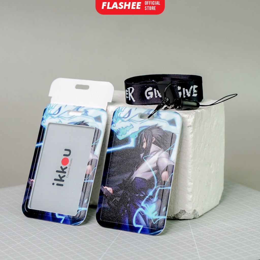 Flashee ID Card Holder Name Tag Anime Lanyard Naruto Tempat Kartu Ukuran ATM Termurah Lanyard