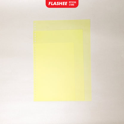 Flashee Cover Sampul loose Leaf Ukuran A4 B5 A5 Cover Binder Warna Transparan Plastik PP Lentur