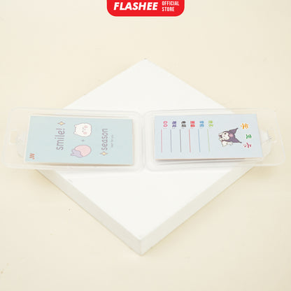 Flashee Lanyard ID Card Motif Kawai Kucing Lucu Flashee ID Card Akses MRT Busway E-Money Flazz