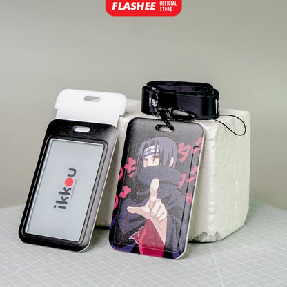 Flashee ID Card Holder Name Tag Anime Lanyard Naruto Tempat Kartu Ukuran ATM Termurah Lanyard