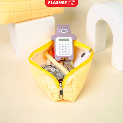 Flashee Kotak Pensil Aesthetic Korea Bulu Lucu Cloudy Pencil Bag Large Tempat Pensil Sekolah Flashee Muji Style Muat Banyak Kapasitas Besar Multifungsi