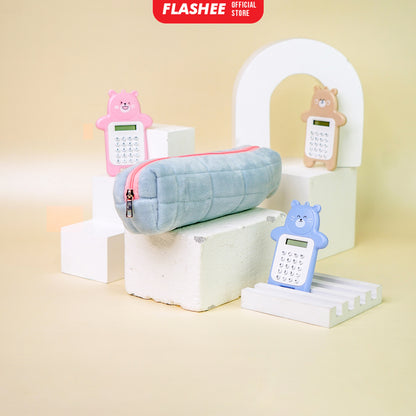 Flashee Tempat Pensil Bulu Lucu Aesthetic Korea Cloudy Pencil Bag Small Kotak Pensil Lucu Muji Style Warna Pastel COD Kantong Pensil Organizer