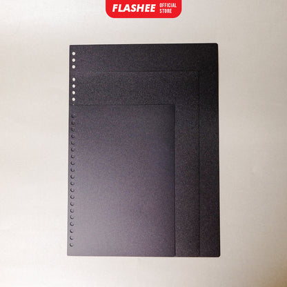 Flashee Cover Sampul loose Leaf Ukuran A4 B5 A5 Cover Binder Warna Transparan Plastik PP Lentur