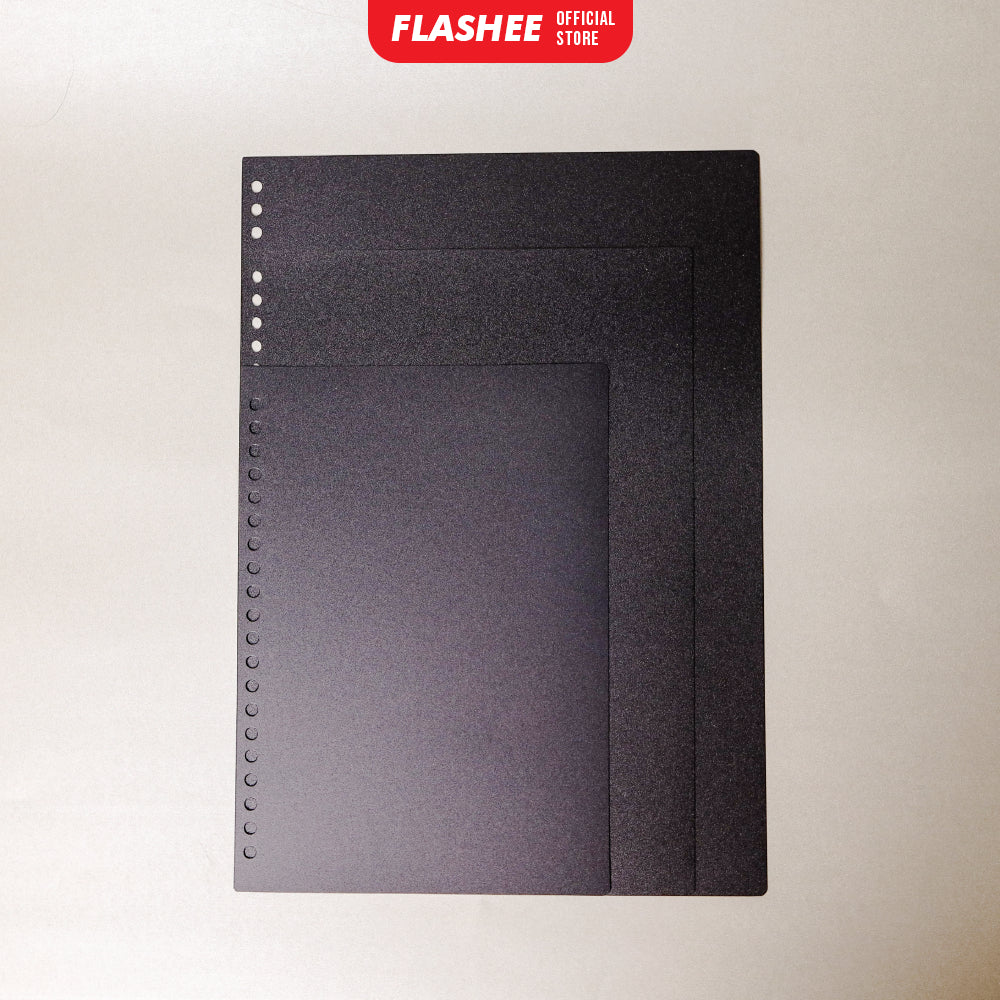 Flashee Cover Sampul loose Leaf Ukuran A4 B5 A5 Cover Binder Warna Transparan Plastik PP Lentur