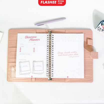 Skincare Planner Loose Leaf Rencana Harian Skincare Kertas Binder A5 B5 100 Gsm Refill Binder Loose Leaf