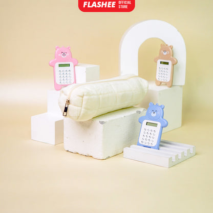 Flashee Tempat Pensil Bulu Lucu Aesthetic Korea Cloudy Pencil Bag Small Kotak Pensil Lucu Muji Style Warna Pastel COD Kantong Pensil Organizer