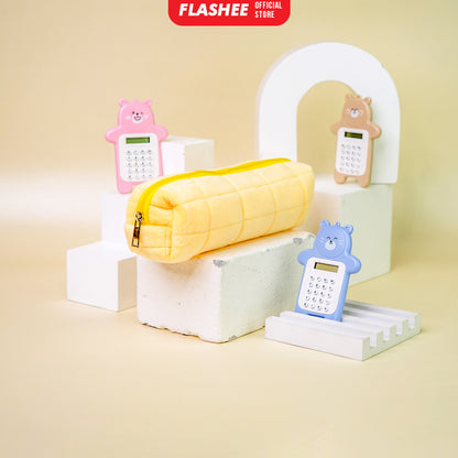 Flashee Tempat Pensil Bulu Lucu Aesthetic Korea Cloudy Pencil Bag Small Kotak Pensil Lucu Muji Style Warna Pastel COD Kantong Pensil Organizer