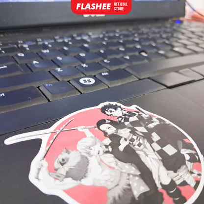 Flashee Stiker Anime One Piece Naruto Haikyu Stiker Karakter Set AOT Kimetsu No Yaiba Spy X Family Tidak Luntur