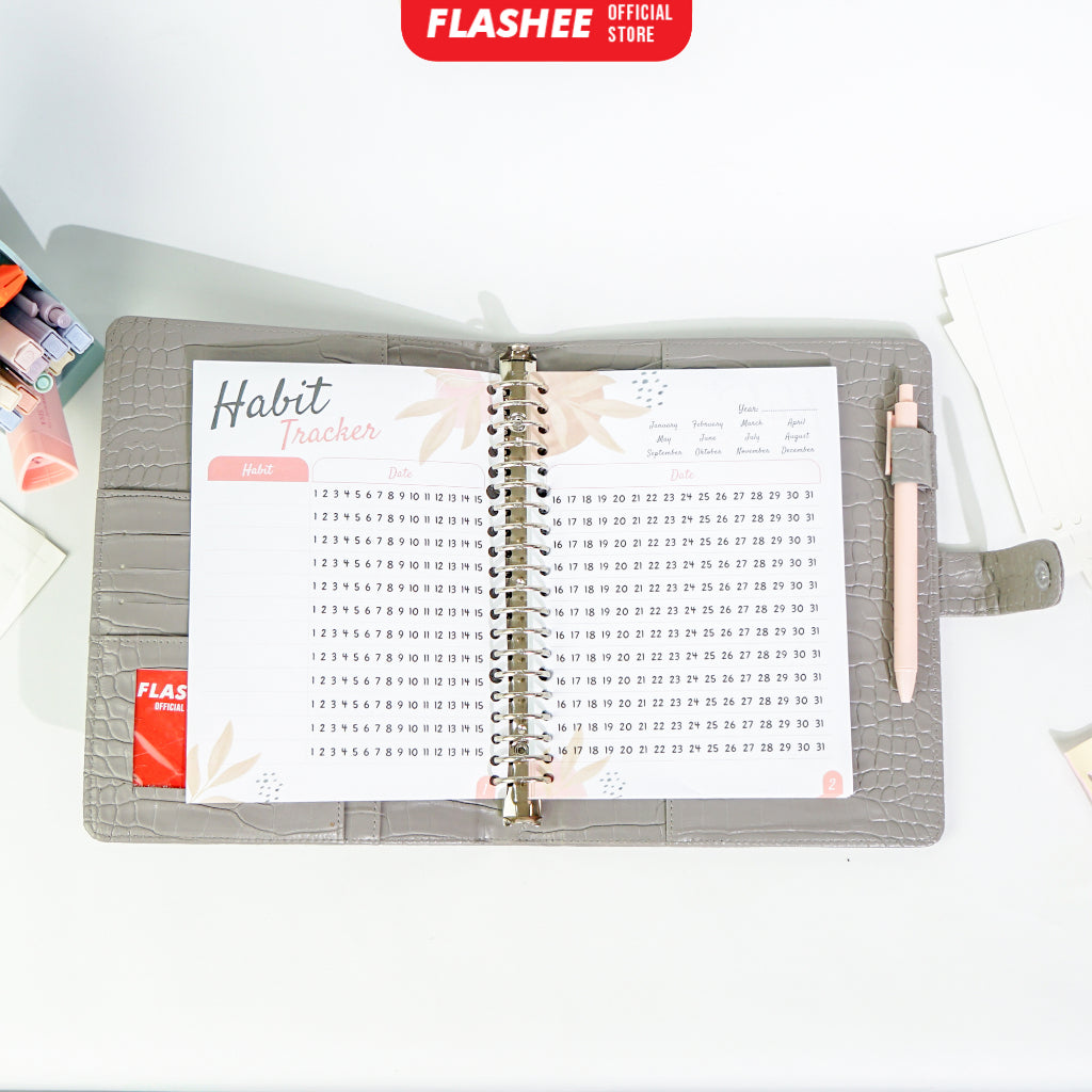 Loose Leaf Habit Tracker Buku Catatan Kebiasaan