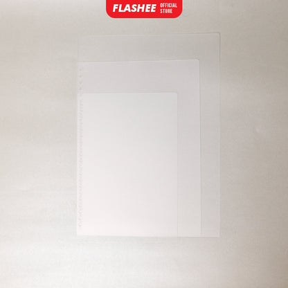 Flashee Cover Sampul loose Leaf Ukuran A4 B5 A5 Cover Binder Warna Transparan Plastik PP Lentur