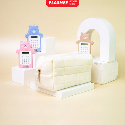 Flashee Kotak Pensil Aesthetic Korea Bulu Lucu Cloudy Pencil Bag Large Tempat Pensil Sekolah Flashee Muji Style Muat Banyak Kapasitas Besar Multifungsi