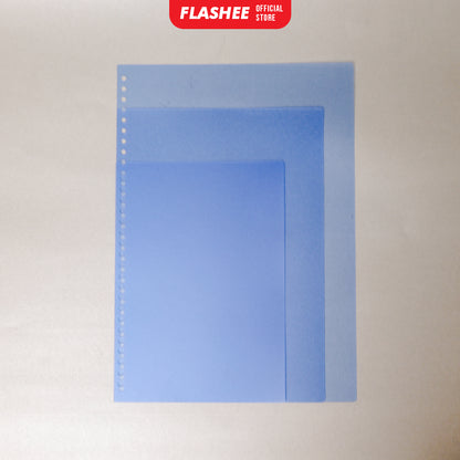 Flashee Cover Sampul loose Leaf Ukuran A4 B5 A5 Cover Binder Warna Transparan Plastik PP Lentur
