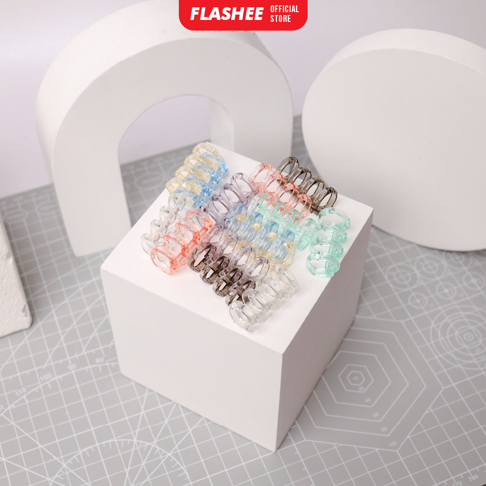 Flashee Ring Binder DIY Binding Ring Kertas Bisa Dibongkar Pasang Termurah Warna Pastel