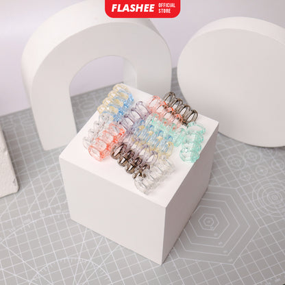 Flashee Ring Binder DIY Binding Ring Kertas Bisa Dibongkar Pasang Termurah Warna Pastel