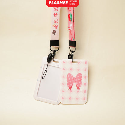 Flashee ID Card Gantungan Tempat Kartu Motif Kawaii Akses MRT Busway E-Money ID Card Tempat Kartu Kantor