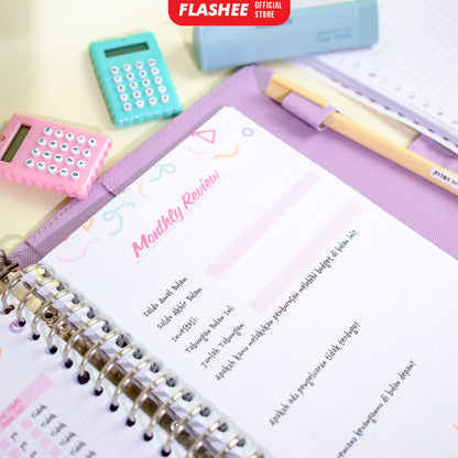 Flashee Loose Leaf Rencana Keuangan A5 B5 Isi Binder Keuangan A5 B5 Financial Planner A5 B5 A6