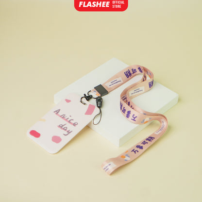 Flashee ID Card Gantungan Tempat Kartu Motif Kawaii Akses MRT Busway E-Money ID Card Tempat Kartu Kantor