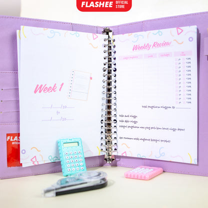 Flashee Loose Leaf Rencana Keuangan A5 B5 Isi Binder Keuangan A5 B5 Financial Planner A5 B5 A6