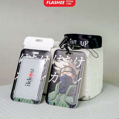 Flashee ID Card Holder Name Tag Anime Lanyard Naruto Tempat Kartu Ukuran ATM Termurah Lanyard