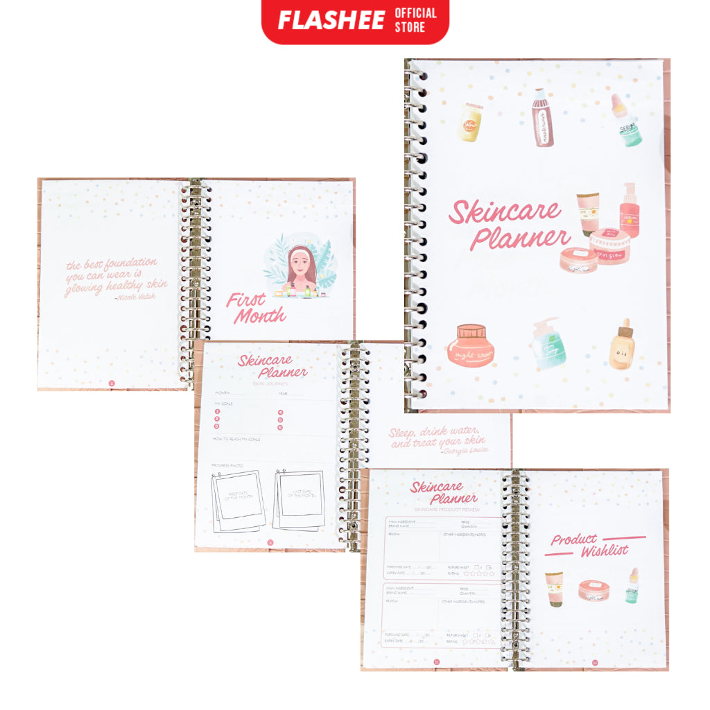 Skincare Planner Loose Leaf Rencana Harian Skincare Kertas Binder A5 B5 100 Gsm Refill Binder Loose Leaf