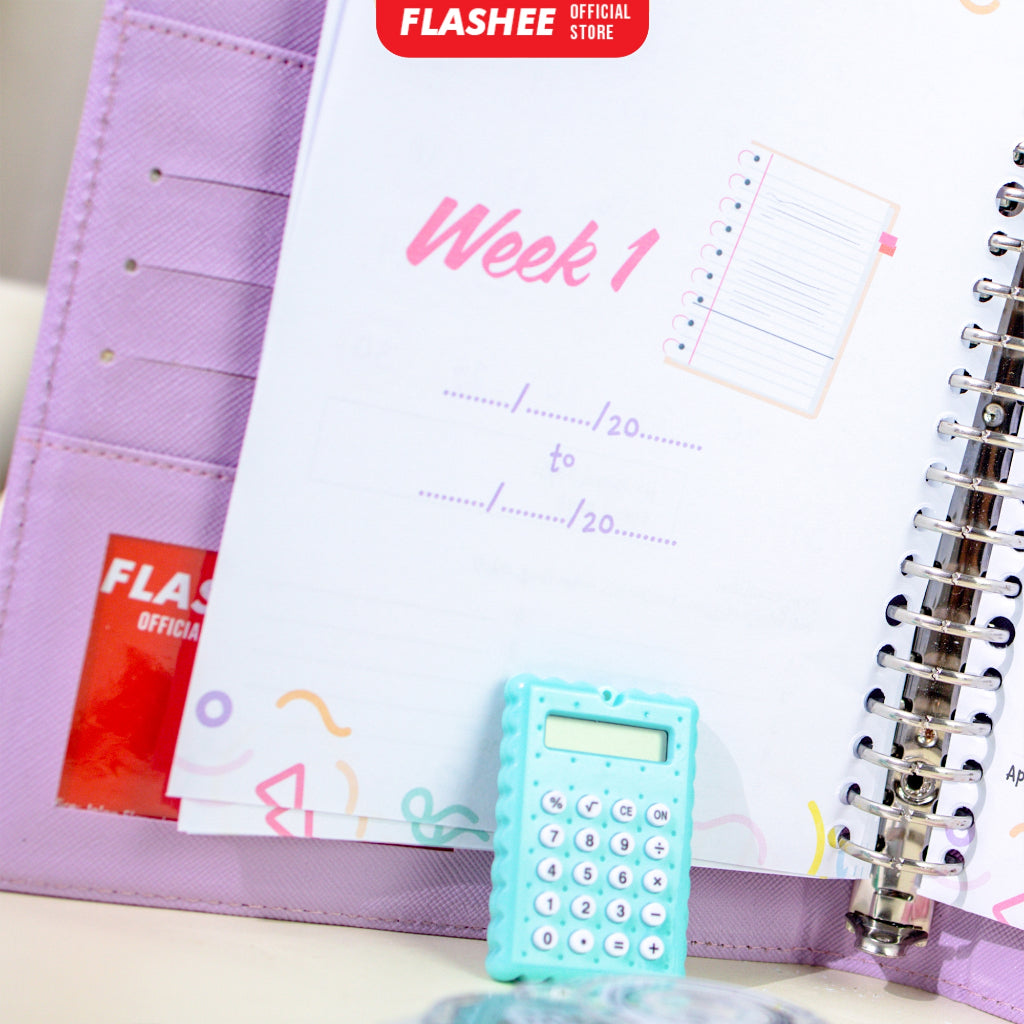 Flashee Loose Leaf Rencana Keuangan A5 B5 Isi Binder Keuangan A5 B5 Financial Planner A5 B5 A6