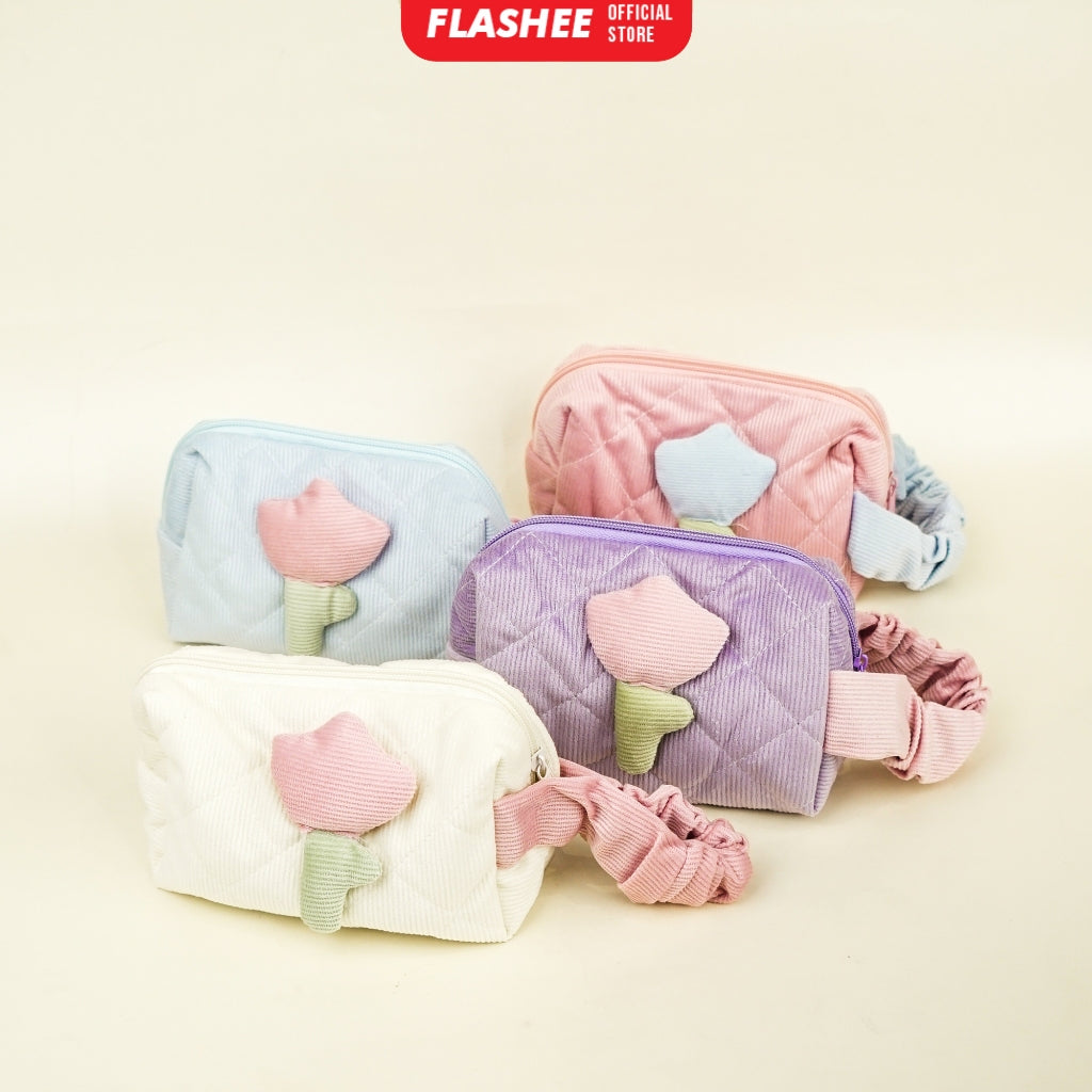 Flashee Tempat Pensil Pulpen Edith Pencil Bag Aesthetic Tas Kosmetik Lucu Pouch Bag Kotak Pensil