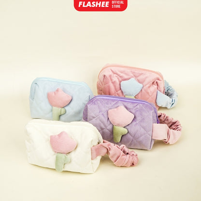 Flashee Tempat Pensil Pulpen Edith Pencil Bag Aesthetic Tas Kosmetik Lucu Pouch Bag Kotak Pensil
