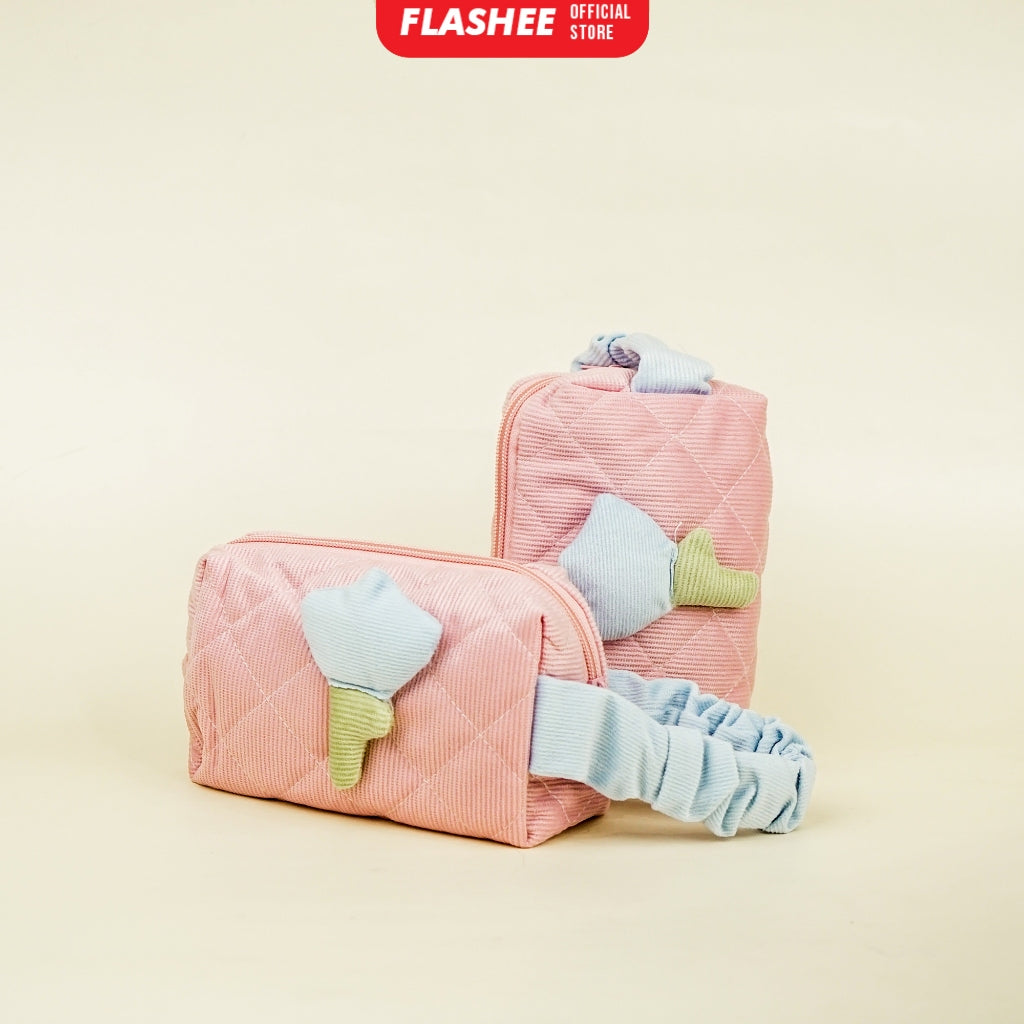 Flashee Tempat Pensil Pulpen Edith Pencil Bag Aesthetic Tas Kosmetik Lucu Pouch Bag Kotak Pensil