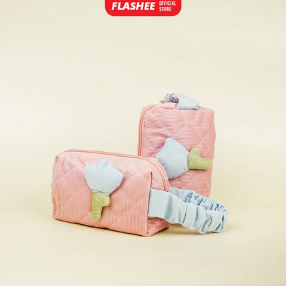 Flashee Tempat Pensil Pulpen Edith Pencil Bag Aesthetic Tas Kosmetik Lucu Pouch Bag Kotak Pensil